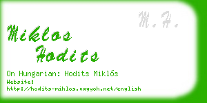 miklos hodits business card